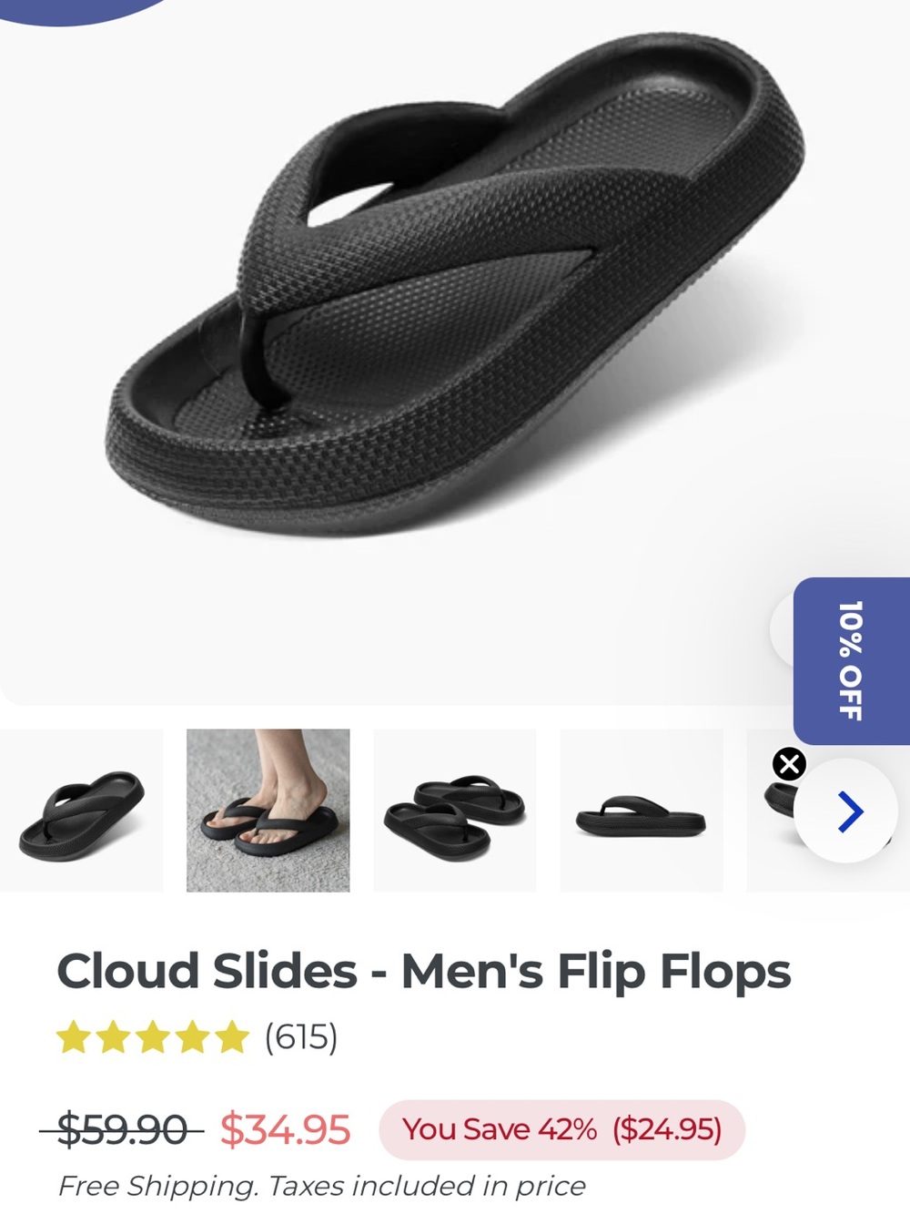 New in bag. Cloud slides. Size 46-47 EU. 10.5 -12 US color  black.  Comfy